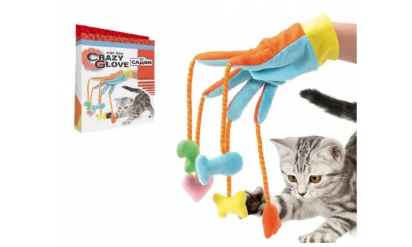Camon Cazy Glove- Играчка за котки - шарена ръкавица театър 
