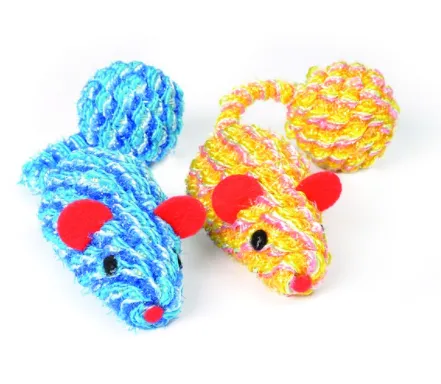 Camon Rope mice with ball Котешка играчка - мишки с топки 8 см