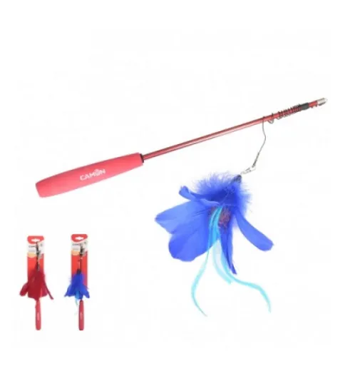 Camon Cat toy - telescopic fishing rod with feather - Играчка за котка - телескопична въдица с перо 96 см