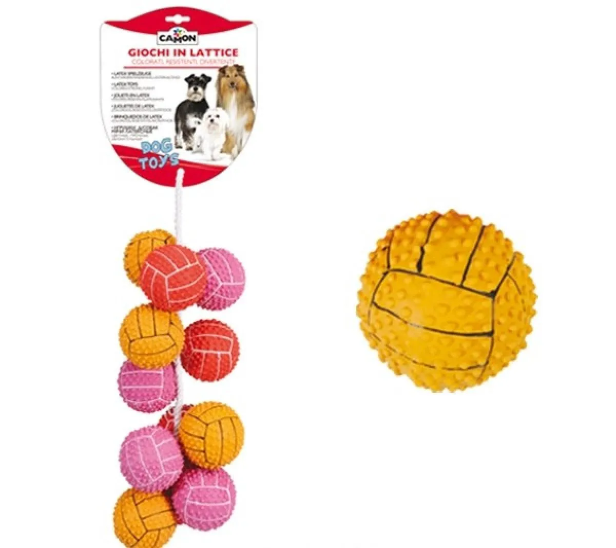 Camon Latex toys - латексоа кучешка играчка топка 9.5 см. 