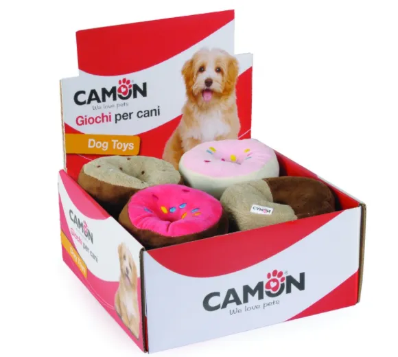 Camon dog toy Donuts - Кучешка плюшена играчка - поничка 11 см. 2