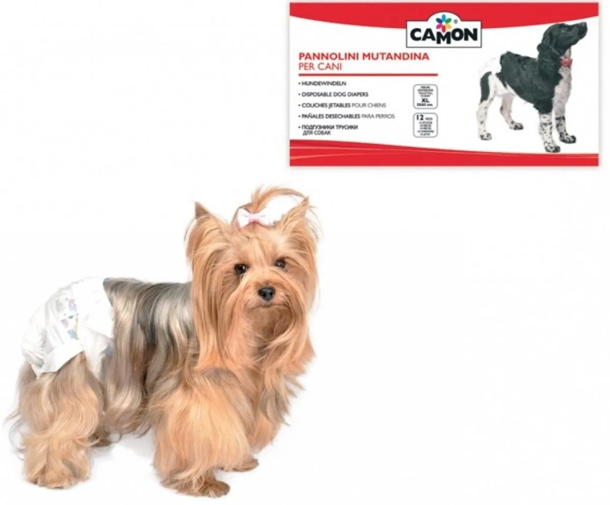 Camon Disposable dog diapers M - памперс за средно големи кучета с обиколка на талията 35 - 45 см. 12 броя 2