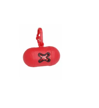 Camon - Контейнер за WC пликчета 6.5 см - цвят червен -10 пликчета х20см 1