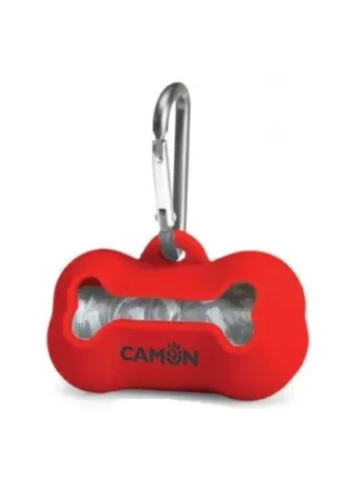 Camon Bags Dispenser in Silicone - Контейнер,диспенсър за WC пликчета Силикон - червен 1