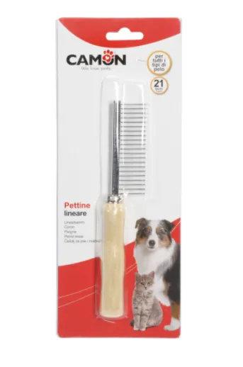 Camon 21 teeth linear comb - Гребен с 21 зъба за кучета и котки  1