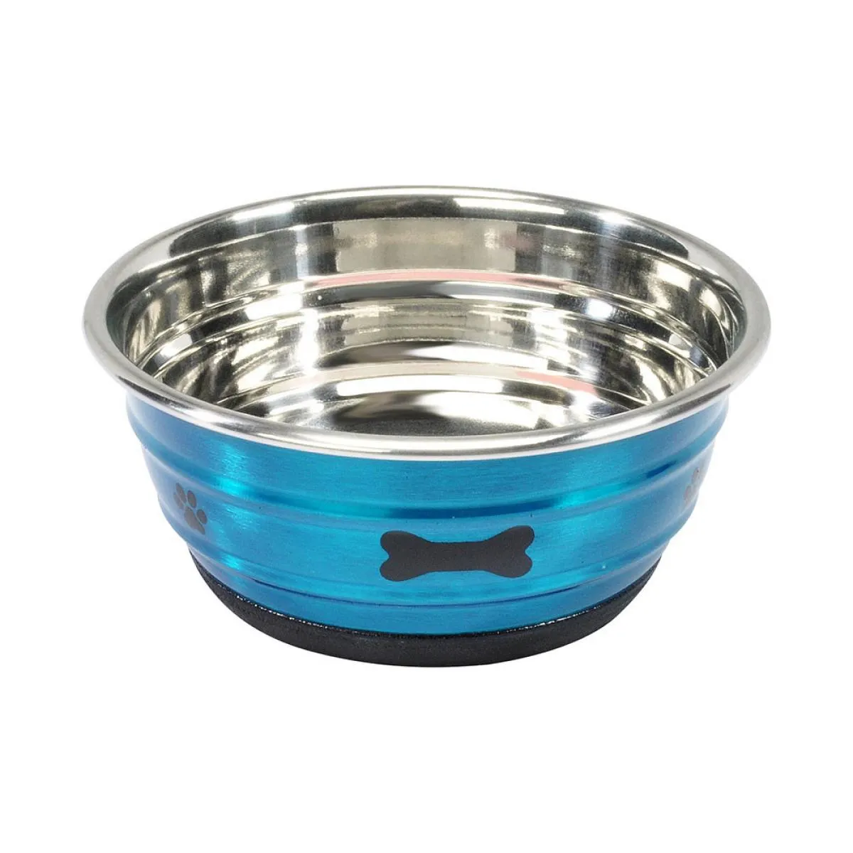 Camon New Selecta - метална купичка за храна и вода за кучета  - червена, синя, лилава 950 мл 3