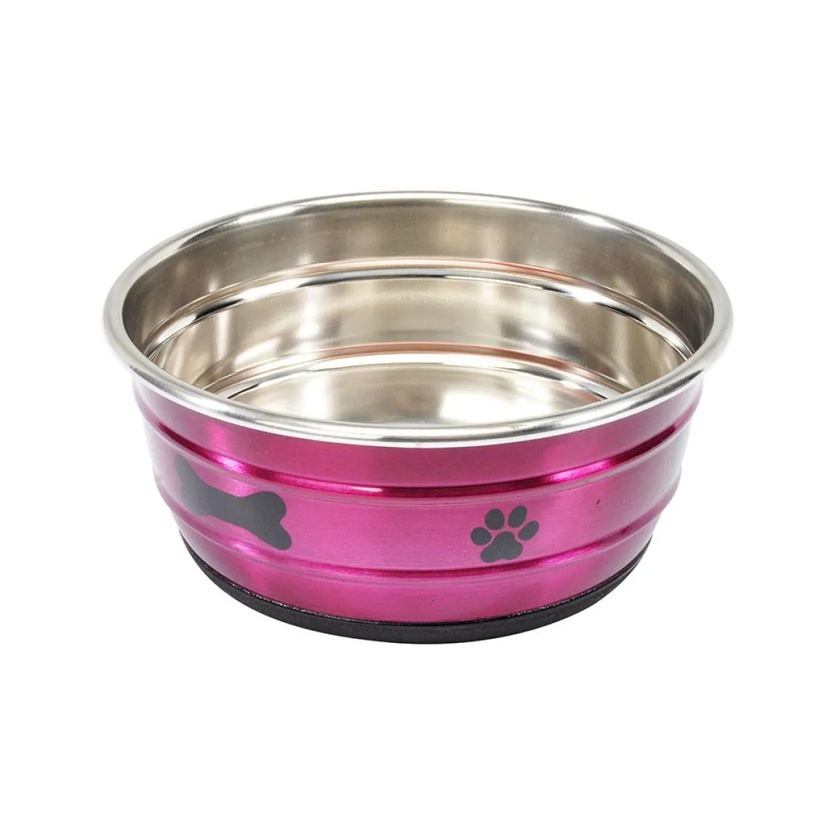 Camon New Selecta - метална купичка за храна и вода за кучета  - червена, синя, лилава 950 мл 4