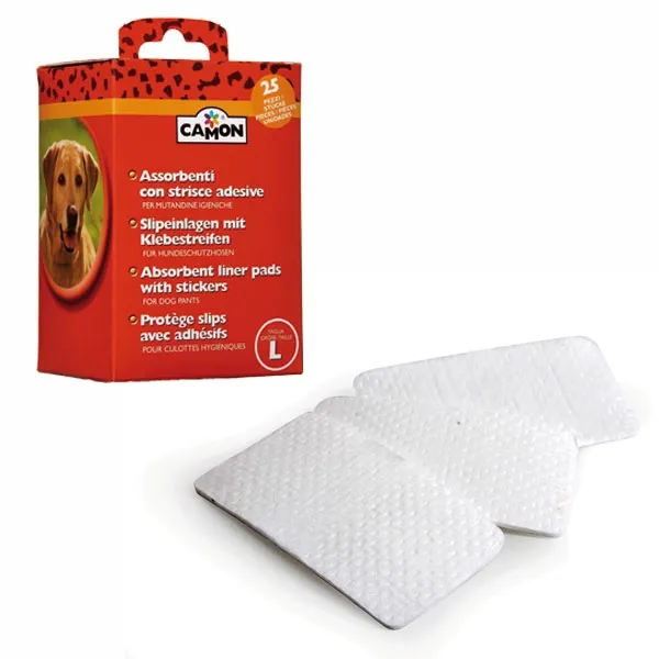 Camon Absorbent liner pads with stickers - подложки за хигиенни гащи 25 броя размер XL/XXL 12x6.5см.