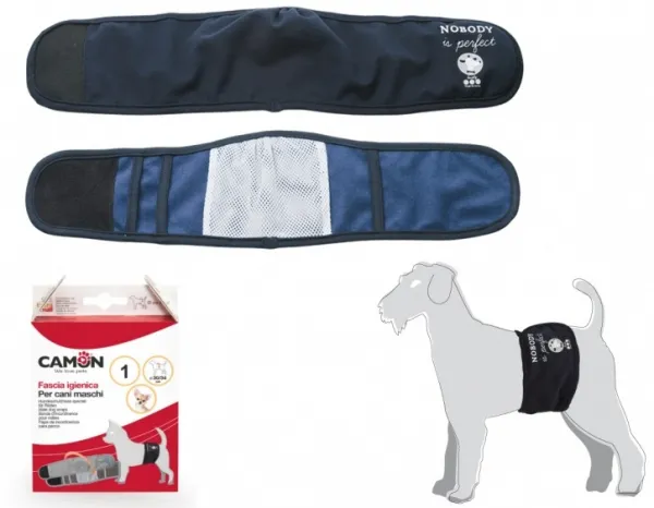 Camon Male Dog Wraps XS -Гащи-Колан За Мъжки Кучета -30-34 см-цвят СИН 1