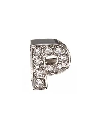 Camon - Декоративна буква P - с брилянти за поводи и нашийници - 2 см