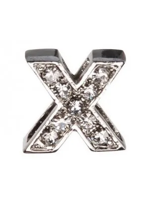 Camon - Декоративна буква X- с брилянти за поводи и нашийници - 2 см