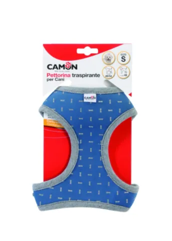 Camon Blue harness with reflective bone-shaped trimming М - нагръдник за кучета pефлективно синьо 66 / 80 см. 2