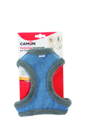 Camon Blue harness with buttons S - топъл зимен нагръдник подплатен с мека подлата 62/70 см. 2