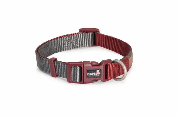 Camon Double premium Grey Red - Кучешки нашийник  червено със сиво  25x480/660мм