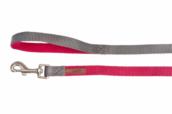 Camon Double Premium Pink/Grey - Повод за кучета розово със сиво- 10/1200 мм