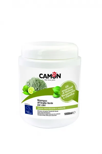 Camon Ormenaturali Green clay dog shampoo pro - шампоан със зелена глина за кучета и котки 1000 мл.
