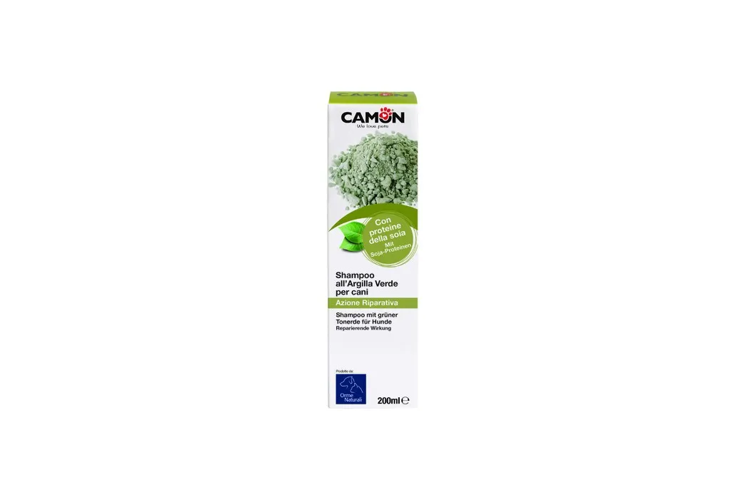 Camon Ormenaturali Green clay shampoo - шампоан за кучета и котки със зелена глина и соев протеин 200 мл. 2