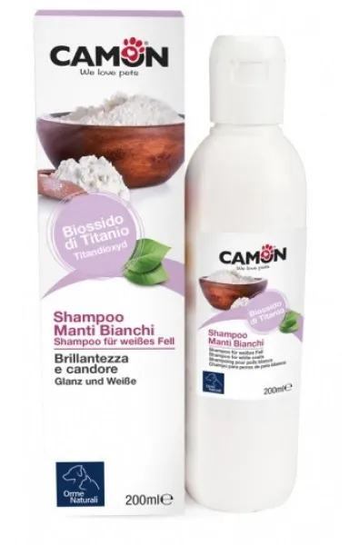 Camon Ormenaturali Shampoo for white coats - шампоан за кучета и котки за бяла козина с титанов диоксид 200 мл. 1