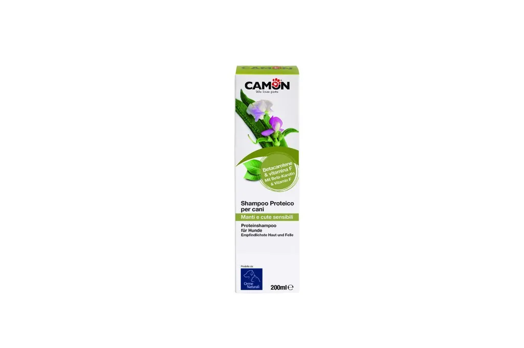 Camon Ormenaturali Protein Shampoo - протеинов шампоан за кучета и котки с витамин F и бета-каротин 200 мл. 2
