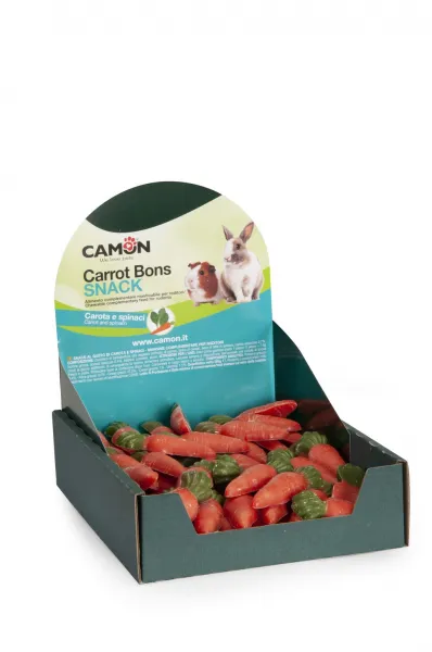 Camon Carrot Bons Snack - деликатесно лакомство с моркови, за зайци и гризачи 84 броя