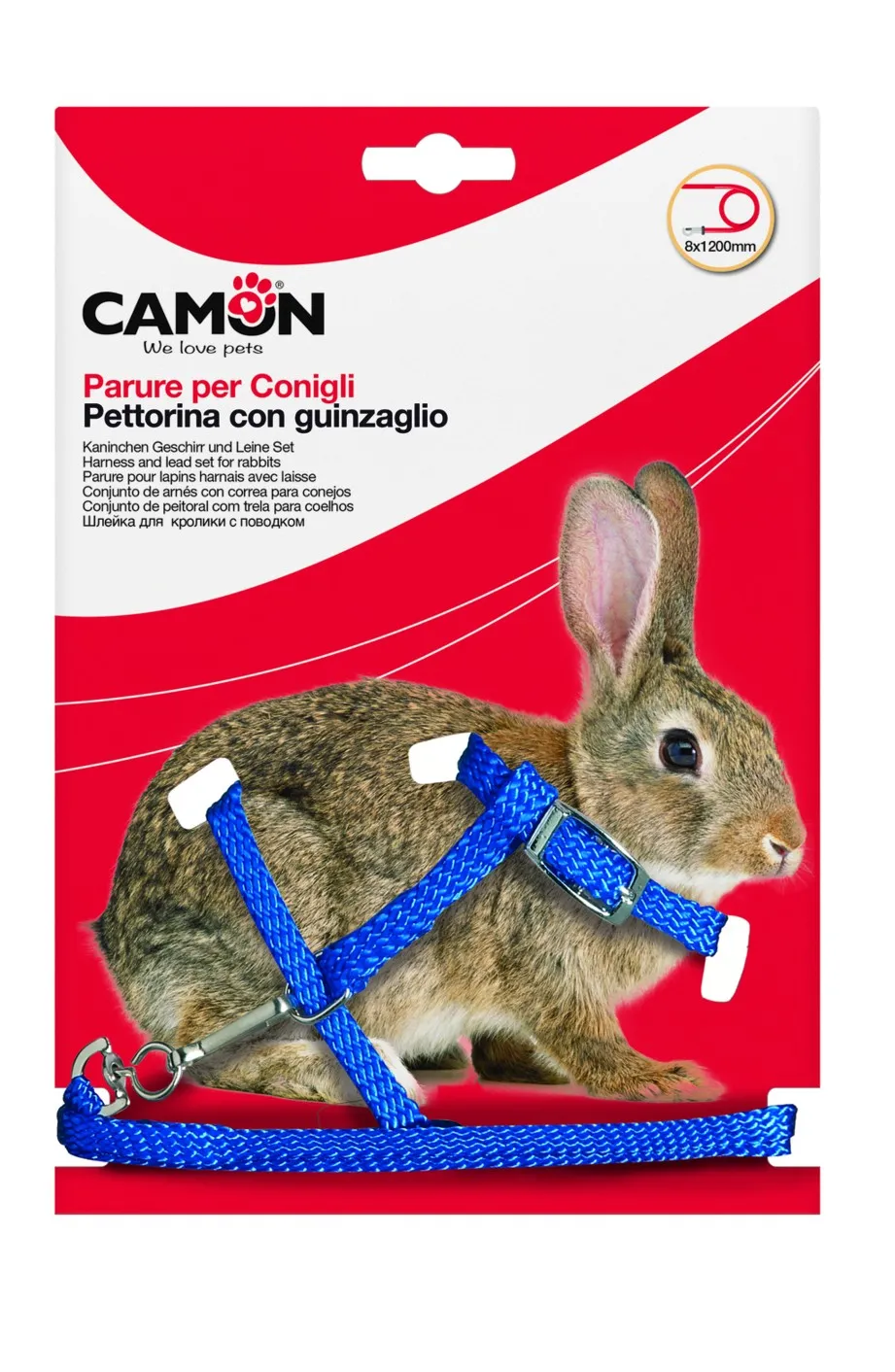 Camon Комплект за заек: повод + нагръдник 8х1200мм 2