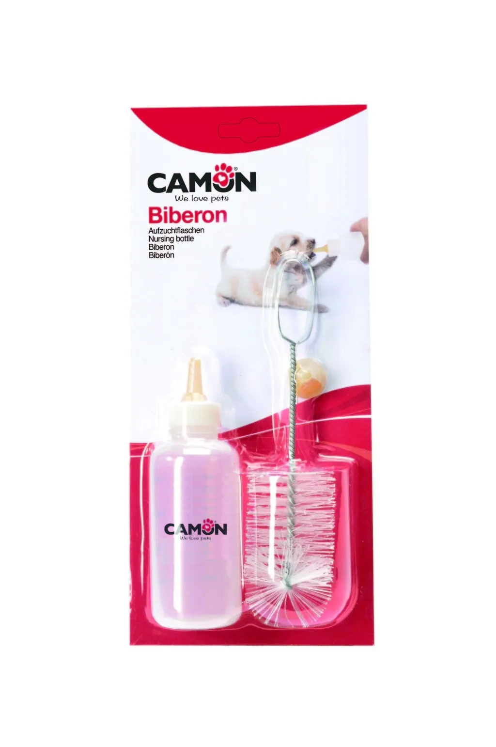 Camon Milk bottle - биберон за хранене 115 мл. с четка за почистване 1