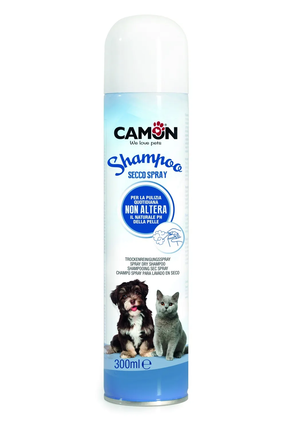 Camon Dry shampoo spray - Сух шампоан  за къпане , спрей за кучета и котки 300 мл.