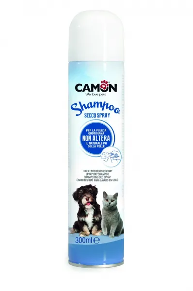 Camon Dry shampoo spray - Сух шампоан  за къпане , спрей за кучета и котки 300 мл.