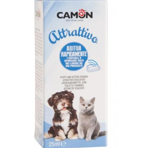 Camon Puppy kitten trainer - ATTRATTIVO - Обучителен спрей за използване на тоалетната от домашните любимци 25 мл.