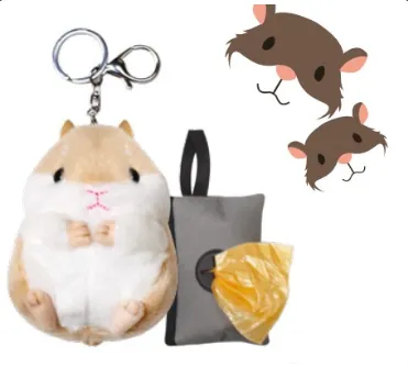 Croci mini bag hamster - Чантичка за хигиенни торбички с ключодържател за 20 торбички
