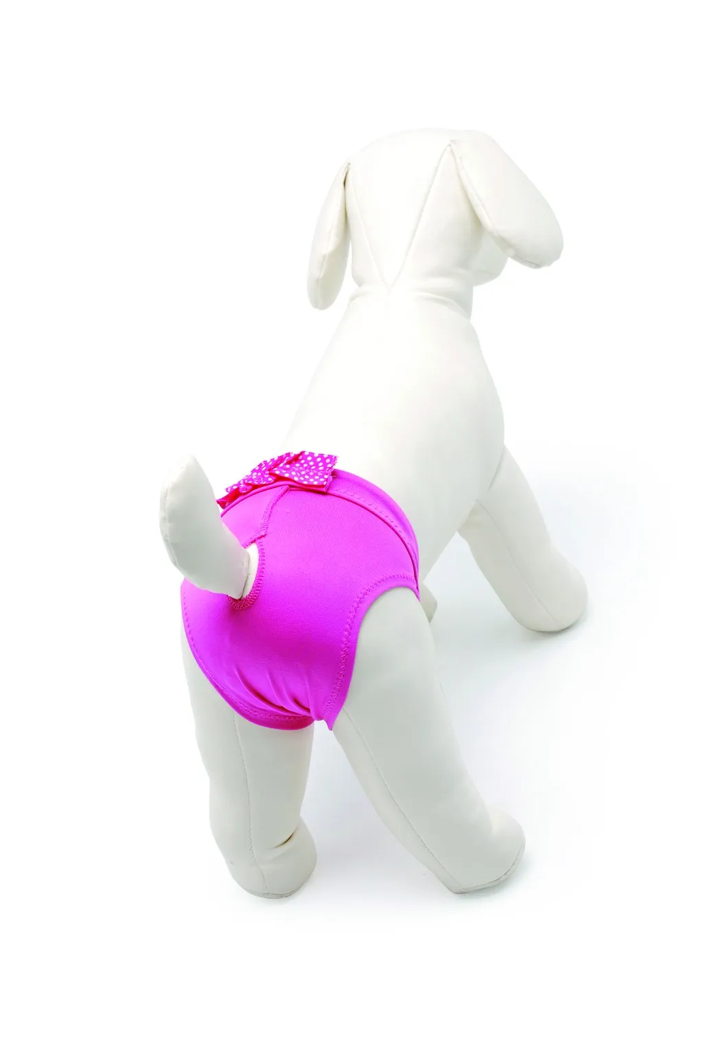 Camon Microfiber Dog Pants with Bow - бански/ хигиенни гащи за разгонени женски кучета, микрофибър розови 30 см. 2