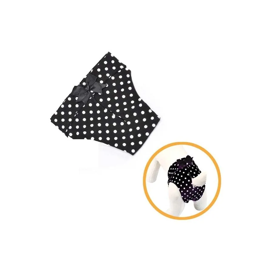 Camon Polka-dotted cotton dog pants -Хигиенни гащи/бански за разгонени женски кучета 26 см. 1