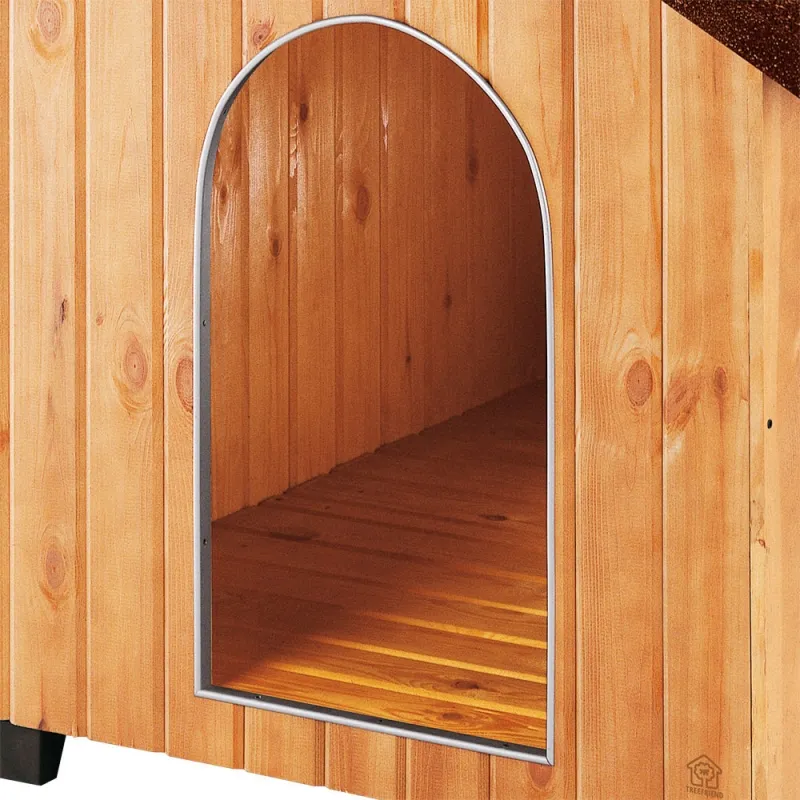 Ferplast Domus Maxi - Голяма дървена къща за кучета, 110 x 130 x h 103 см. 2