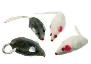 Karlie mouse - Котешка играчка кожена мишка 5 см.