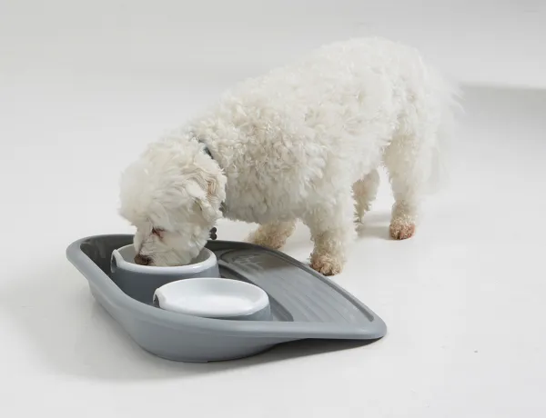 Savic Bulter- Комплект купи за хранане + подложка за котки и кучета от дребни породи 2х300 мл. 1