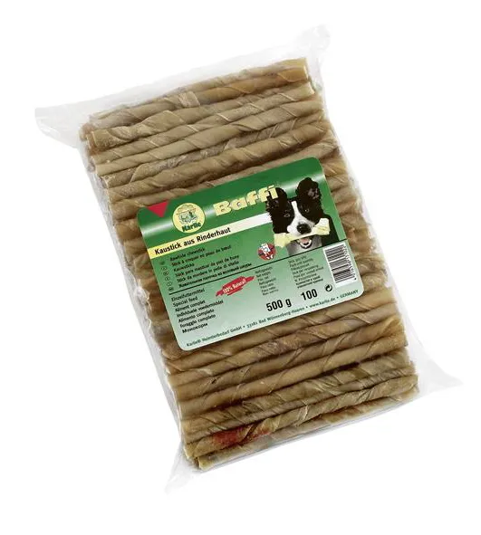 Antos Baffi - Лакомство за кучета ,солети от телешка кожа, 4-6 мм 100 броя 500 гр. 1