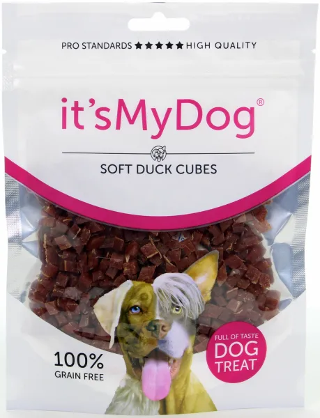 It's My Dog Duck Soft Cubes Grain Free - Кучешко лакомство меки кубчета патешко, без зърно, 2 броя х 85 гр.