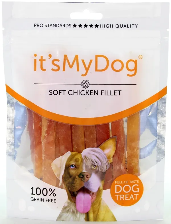 It's My Dog Chicken Soft Fillet Grain Free - Кучешко лакомство меко пилешко филе , без зърно, 2 броя х 85 гр.