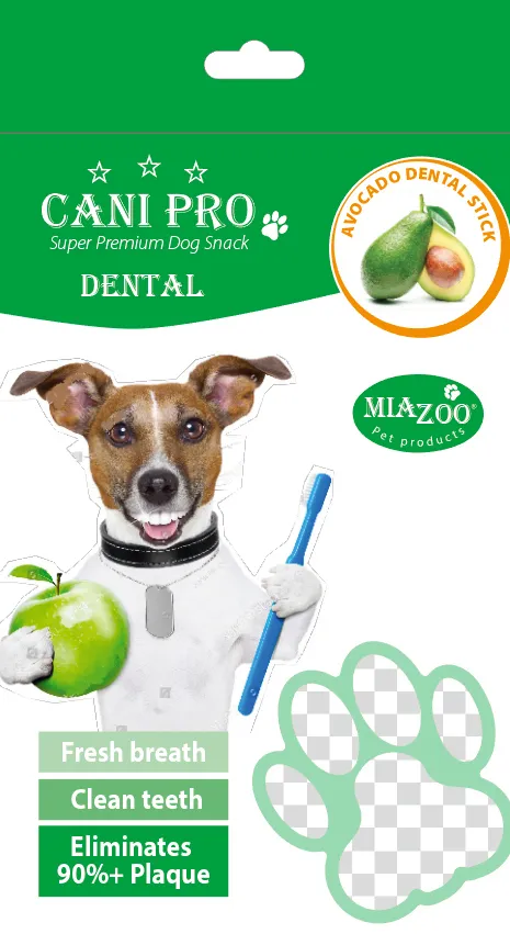 Миазоо Cani Pro Avocado Dental Sticks  - Кучешко лакомство дентални пръчици с Авокадо, 3 броя х 84 гр.