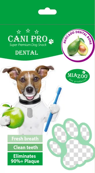 Миазоо Cani Pro Avocado Dental Sticks  -Кучешко лакомство дентални вързани кокалчета с Авокадо, 3 броя х 84 гр.