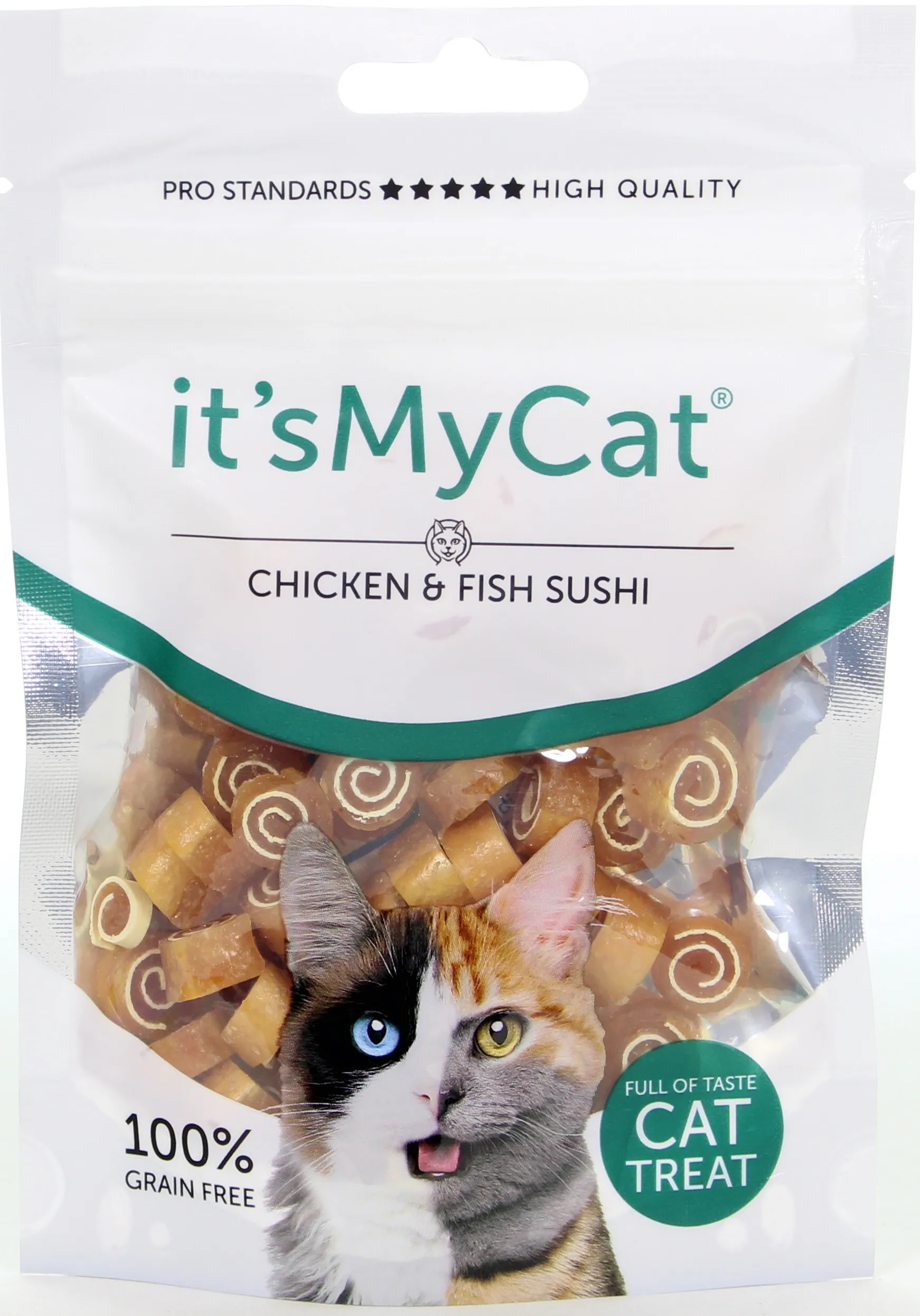 It's My Cat Suchi Chicken & Fish Grain Free - Котешко лакомство суши пиле и риба , без зърно, 4 броя х 50 гр.