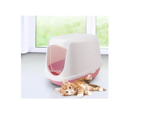 Savic Duchesse -  Котешка тоалетна - за малки котета, с вратичка, бяло/розово 44.5 х 35.5 х 32 см 1