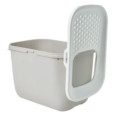 Savic HOP IN - Закрита котешка тоалетна с капак и вход отгоре, антрацит,58.5 х 39 х 39.5 см. 4
