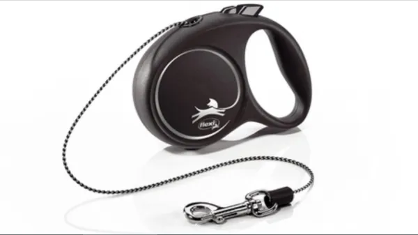 Flexi Black Design XS - Автоматичен повод за кучета  3м въже, до 8кг, черен