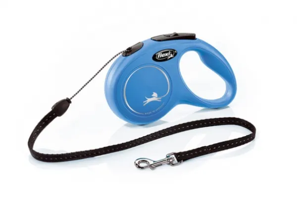 Flexi Classic Long medium - Автоматичен повод за кучета 8м въже, до 20кг - цвят син