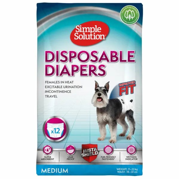 Simple Solution-Памперси за женски кучета M 12 бр. 1
