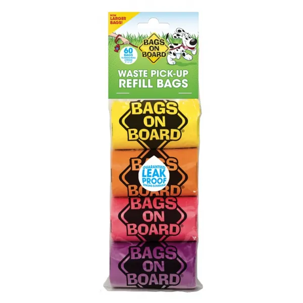 Bags on Board -Резервни хигиенични торбички , 4 рокли х 15 бр.-различни цветове
