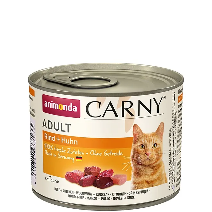 Animonda - Carny Beef Chicken - Консерва за котки с пилешко и телешко месо, 4 броя х 200 гр.