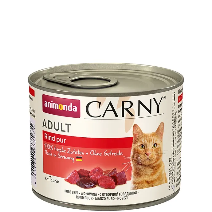 Animonda - Carny Beef - Консерва за котки с говеждо месо, 4 броя х 200 гр.