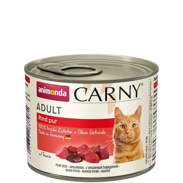 Animonda - Carny Beef - Консерва за котки с говеждо месо, 4 броя х 200 гр.